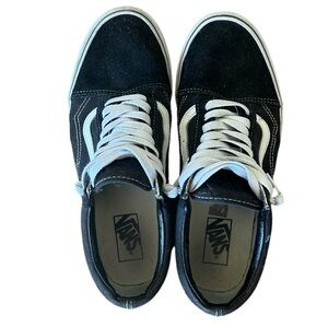 Old Skool Black and White Vans Size 10.5